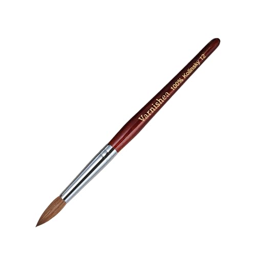 100% Pure Kolinsky Acrylic Nail Brush Solid Wood Handle Professio...