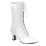 Pleaser Victorian Granny Boot 2 3/4 Inch Heel w Side Zipper 120