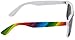 Retro Optix Sunglasses Classic 80's Vintage Style Design (Rainbow, Smoke)
