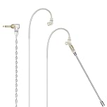 Cubilux 3.5mm 2-Pin 0.78mm IEM Cable with Microphone, Silver Plated OFC Wires Earphone Cable with Boom MIC Compatible with Wan'er S.G, ZS10 Pro, ZS10 Pro X, ZSN PRO, ZSX In-Ear Monitor, 4 Feet