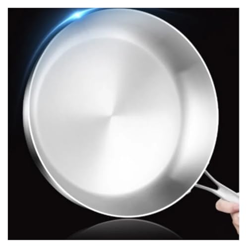 Stainless Steel Frying Pan Stainless Steel Frying Pan Wok Non-Stick Pan Home Universal Induction Gas Stove Steak Skillets Saucepan Kitchen Cookware(Single Pot 24CM) - Image 7