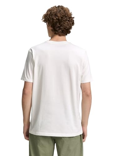 TOM TAILOR Denim 1043491 Camiseta, 10332-off White, L Hombres