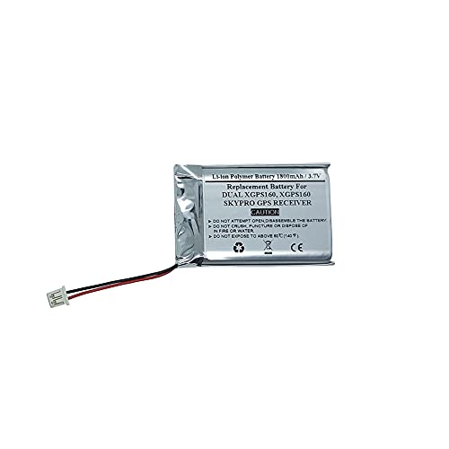 1800mAh 3.7 Replacement GPS Navigator Battery Compatiable to Dual XGPS160, XGPS160 SKYPRO GPS Receiver, P/N:1ICP8/36/50