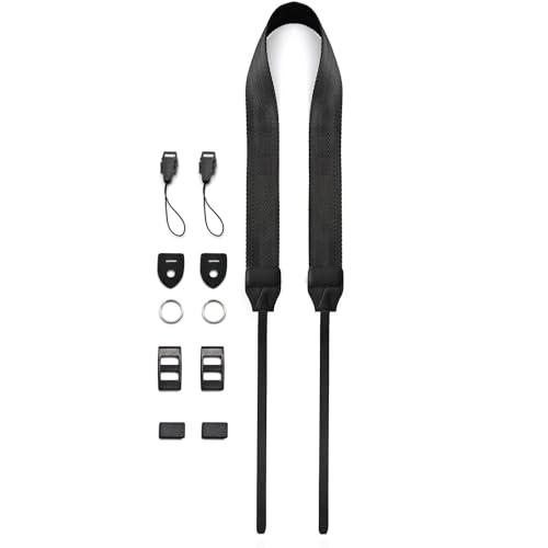 YMTHamaz3 Sangle pour appareil photo,Sangle pour jumelles, bandouliere appareil photo, Noir, 146 cm