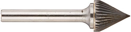 Image of Drill America SJ-7 Carbide Burr /Rotary File 60 Degree Included Angle Double Cut for Die Grinder 3 /4 inch Dia. x 11 /16 inch Cut Length with 1 /4 inch Shank and 2-17 /32 inch Overall Length, DUL Series