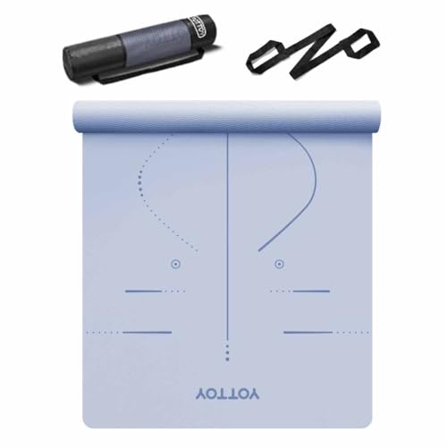 Image of YOTTOY Yoga Mat, 72 inchx 32 inchx1 /3 inch Extra Wide Non-Slip Exercise Fitness Yoga Mats,Eco-Friendly TPE Exercise Mats for Women Men Home Workout with Strap Bag
