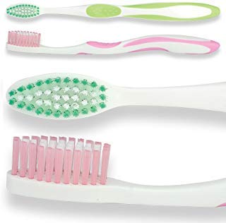 SmileGoods - Cepillo de dientes A425, 42 mechones de cerdas suaves de ortodoncia, 72 cepillos de dientes prémium empaquetados individualmente con