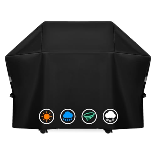 Heavy Duty Grill Cover Fit for Napoleon 61500 Prestige PRO 500 and Prestige 500 Gas BBQ Grills,All Weather Protection Waterproof Cover Black