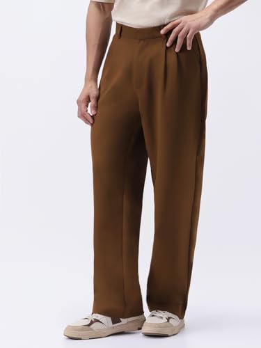 Image of Urbano Fashion Men's Loose Baggy Fit Solid Korean Pants Stretchable