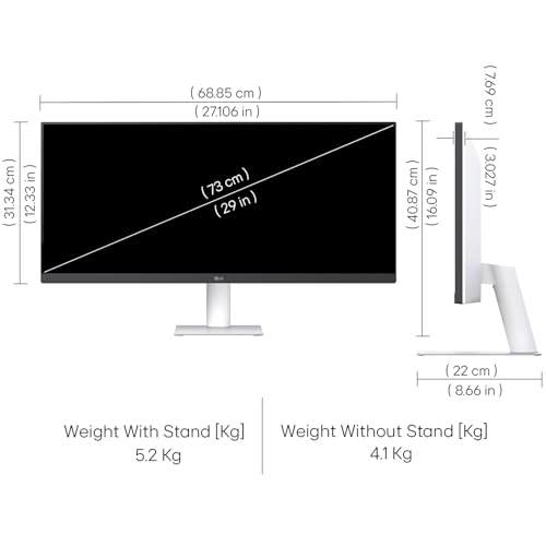 Image of LG 29U531A Smartchoice 73 cm (29 Inch) UltraWide WFHD (2560x1080) IPS Monitor, 100Hz, 5ms(GtG), Anti-Glare, HDR10, 3-Side Virtually Borderless, HDMI, DP, USB-C, Speakers, Tilt Adjustable (Black)