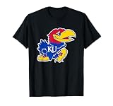 Elite Authentics Kansas Jayhawks Icon T-Shirt, Black, Small, Unisex, Adult, Short Sleeve, Crew Neck, Classic Fit, Cotton, Machine Wash