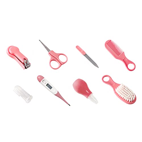 Conjunto de Higiene Infantil, Cortador de Unhas para bebê, Escova de Cabelo, Termômetro, Kit de Cuid