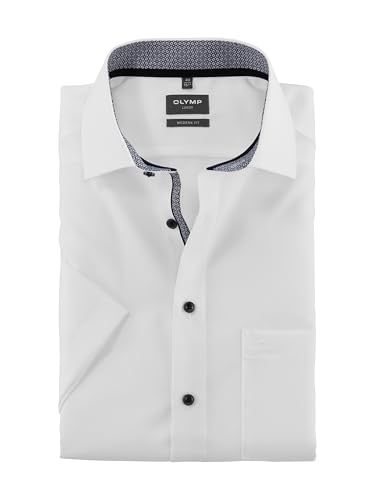 OLYMP Herren Hemd Modern Fit Extralange Ärmel, Weiß, 46