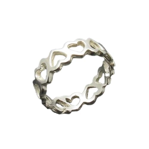 Bague en argent sterling 925 massif et véritable faite main à la finition artisanale