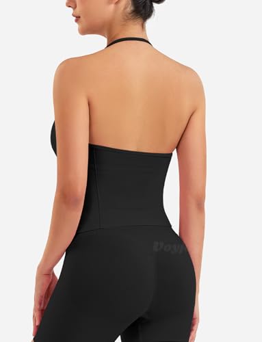 VOYJOY Impact Longline Strappy Top Workout Tank Tops for Women Impact Gym Sports Bra Camis2