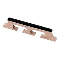 1/2 an inch in height Maple with an ebony strip Designed for tenor banjo