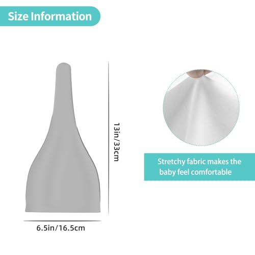 Newborn Baby Hat, Festive Silver Color Print Soft Top Knot Beanie Cap, Cute Baby Headwear for 0-6 Months4