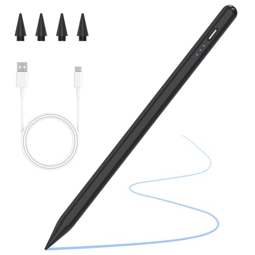 Image of COO Stylus Pen for iPad Pro Air Mini 2018-2025, Palm Rejection Fast Charge | Stylus Pen for iPad 10 /9 /8 /7 /6 Gen, iPad Pro 11 /12.9 inch, Air 7 /6 /5 /4 /3 Gen, Mini 6 /5 Gen, Black