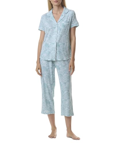 Image of Karen Neuburger Women's Short Sleeve Girlfriend Capri Pajama Set