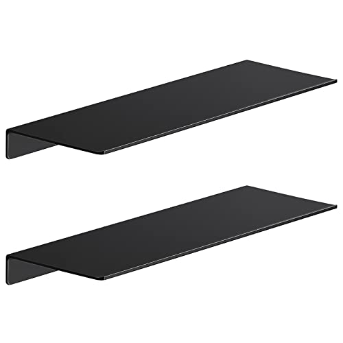 Danpoo Black Floating Shelves for Wall Storage, Metal Wall Shelves