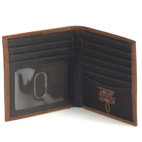 ARIAT Large Bifold Brindle Calf Hair Wallet, Brown4