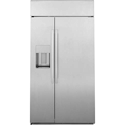 GE PROFILE PSB42YSNSS 42' Built-in Side-by-Side Refrigerator with 24.33 cu. ft. Capacity WiFi Connect Automatic Defrost and Dispenser in Stainless Steel