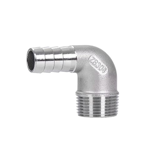 Codo de manguera de 8 mm antioxidante con rosca macho 1/8 BSPT de 90 grados 2