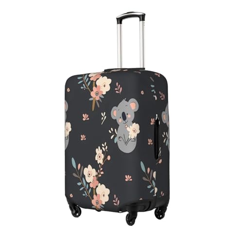 Cute Koala Animal Flower Luggage Cover Elastic Travel Suitcase Covers, Anti Scratch Dust Proof Baggage Covers, Fits 22-24 inch Suitcases2