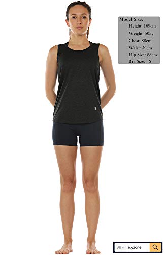 Image of icyzone Workout Tank Tops for Women - Open Back Strappy Athletic Tanks, Yoga Tops, Gym Shirts