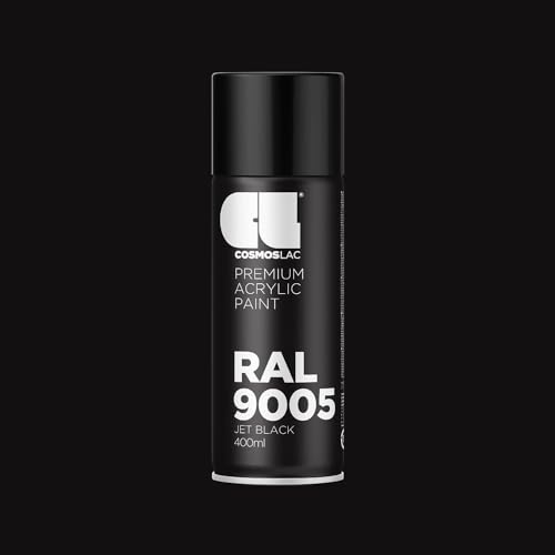 Image of Cosmos LAC Acrylic Paint Spray Can for DIY Projects Spray Paint, 400 ml (RAL 9005 Matte Black)