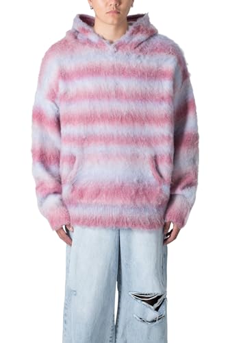 mnml Men's Striped Mohair Hoodie