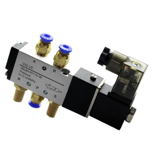 Électrovanne pneumatique 12V 4V110-06 5/2 voies 1/8 pour distributeur d'air - 2