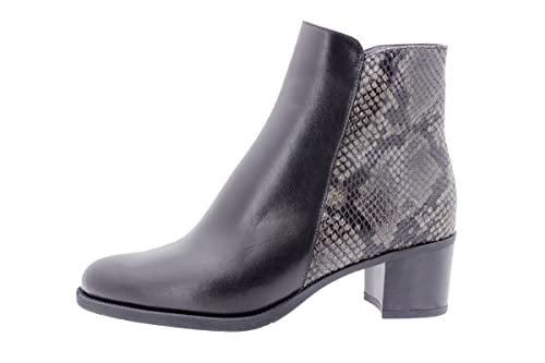Bottine cuir noir femme PieSanto 205445 : pieds sensibles soulagés avec style