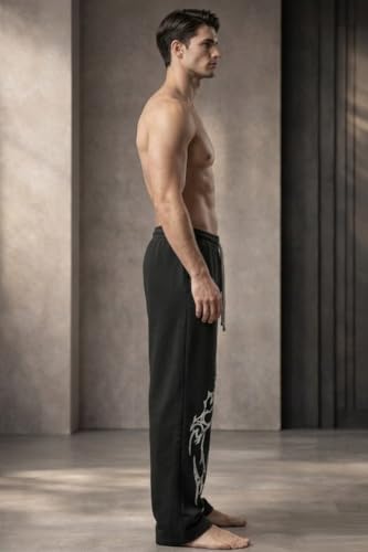 Image of Stylish Baggy Lower for Men | Comfortable Loose Fit Printed Track Pants