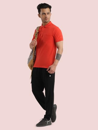 Image of Rupa Bumchums Men's Relaxed Fit Cotton Loungers with Zippered Pockets and Flat Drawstring