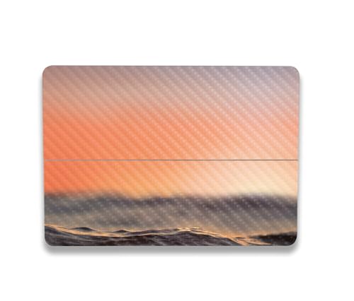 Image of MightySkins Carbon Fiber Skin Compatible with Microsoft Surface Laptop Studio 2 (2023) Full Wrap Kit - Sunset Sea | Protective, Durable Textured Carbon Fiber Finish | Easy to Apply | Made in The USA