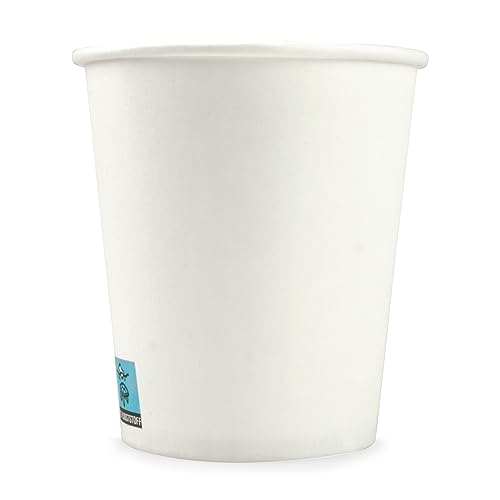 Wellsamed WELLSACUP 1000 Pappbecher 180 ml Weiß, geeignet für Heißgetränke, Coffee to Go, Business, Veranstaltungen, Party