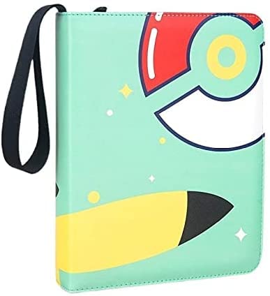 Card Binder Compatible Carrying Case Trading Cards Sleeves Set Holder Collector Album Collectors Album Compatible Holds Up to 400 Cards Portable Trading Card Book(Green)