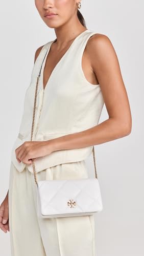 Tory Burch Women's Kira Diamond Quilt Chain Wallet, Blanc, White, One Size3