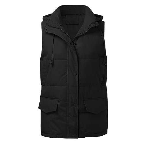 maisdgop Women's Winter Long Puffer Vest Casual Padded Sleeveless Coat Sleeveless Warm Jacket Fashion Outerwear with Pockets4