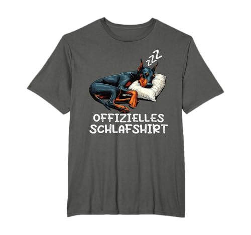 Offizielles Schlafshirt Dobermann Hund Dobermannbesitzer T-Shirt