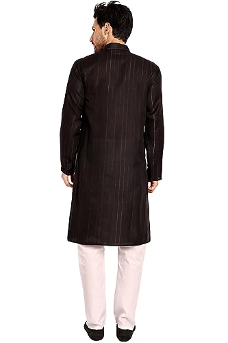 SKAVIJ Men's Tunic Cotton Casual Kurta Pajama Indian Traditional Ethnic Wear Dress Set2