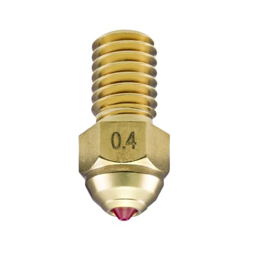 DUROZZLE Ruby Nozzle 0.4mm for Ender 3 V3 SE/Ender 5 S1 / Ender 7 3D Printer Hotend, Hardened & Abrasion Resistant for Precision Additive Manufacturing