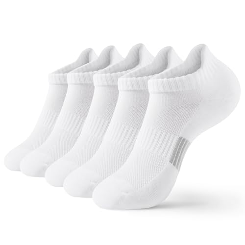 Ankle Socks for Women - Cushioned Low Cut No Show, Athletic Running Socks with Heel Tab