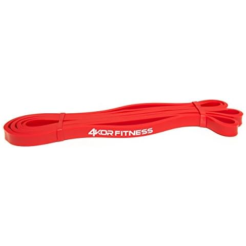 Pull Up Assist Band by 4KOR Fitness Heavy Duty 41" Resistance Loop Band for Mobility, Crossfit, Weightlifting, Therapy, Home or Gym Workouts and More (Fury Red - 15 to 35 Pounds - 0.5 inches) Cover