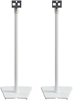 Sanus WSS22-W2 Wireless Speaker Stands designed for Sonos One, Play:1 and Play:3 - Pair (White)