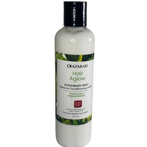 OLAZARAH Rosemary Mint Herbal Infusion Leave-In Lotion: Repair, Renew, Strengthen, Detangle, and Nourish, 10 fl. oz