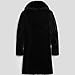 Tngan Long Faux Fur Coat Outwear Black Winter Parka Overcoat for Men(Black B,L)