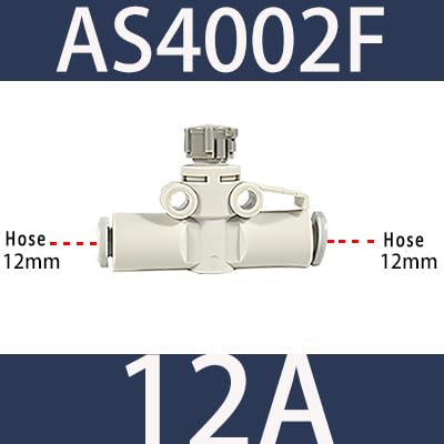 Válvula de control de flujo neumático tipo SMC AS1002F a AS4002F para mangueras de 4 a 12 mm 2