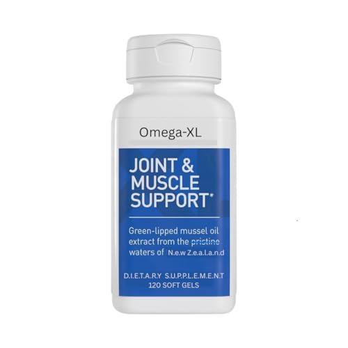 Omega-XL Joint and Muscle Support Supplement, Green-Lipped Mussel Oil Extract, 120 Soft Gels (Pack of 1)